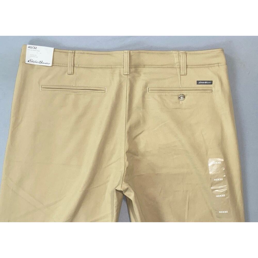Eddie Bauer Classic Straight Flex Waist Chino Pants. Beige, Men's 40X32. NWT! - Picture 8 of 8